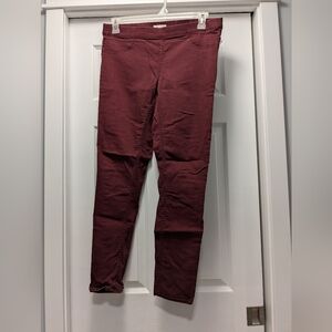 H&M maroon jeggings size 14